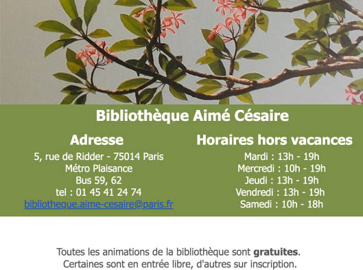 LA BIBLIOTHEQUE AIMÉ CÉSAIRE VOUS ACCUEILLE